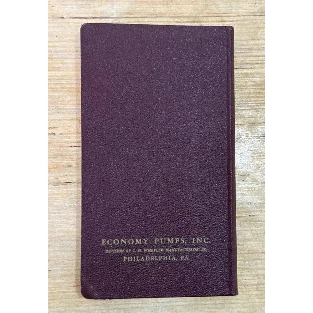 Pump Engineering Data 1952 Economy Pumps Inc Vintage Manual